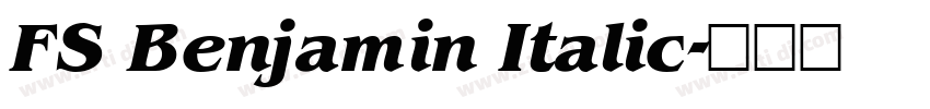 FS Benjamin Italic字体转换 FS Benjamin Italic字体转换